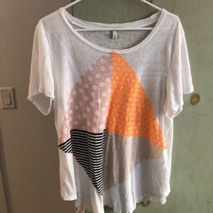 White j crew tee (medium)